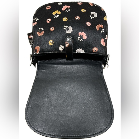 COACH 1941 Saddle Bag 23 Hair-On Calf Leather in Floral Print Crossbody - Picture 10 of 16